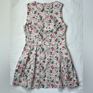 Gap white floral dress -Size 8 -POCKETS!